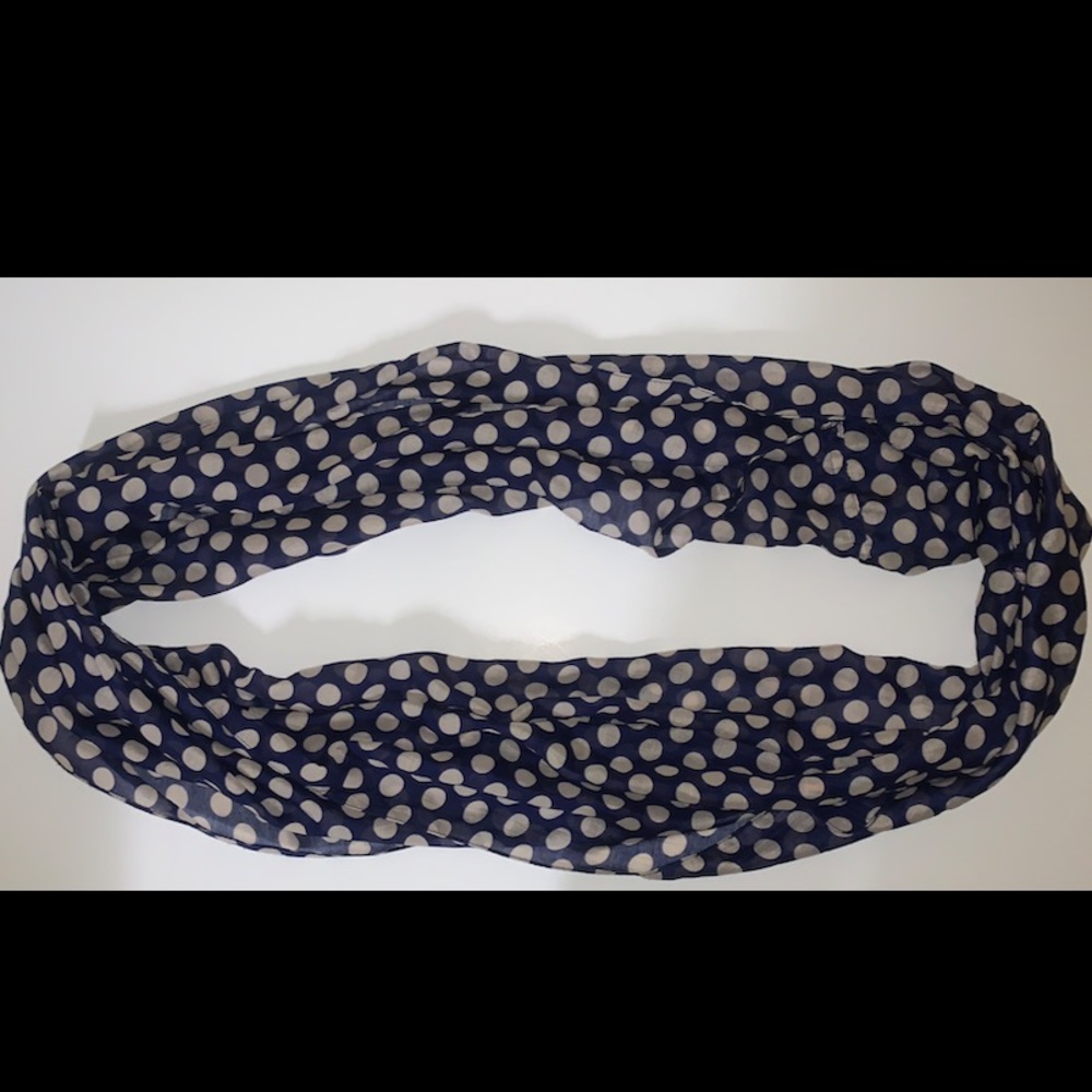 Charming Charlie polka dot infinity scarf